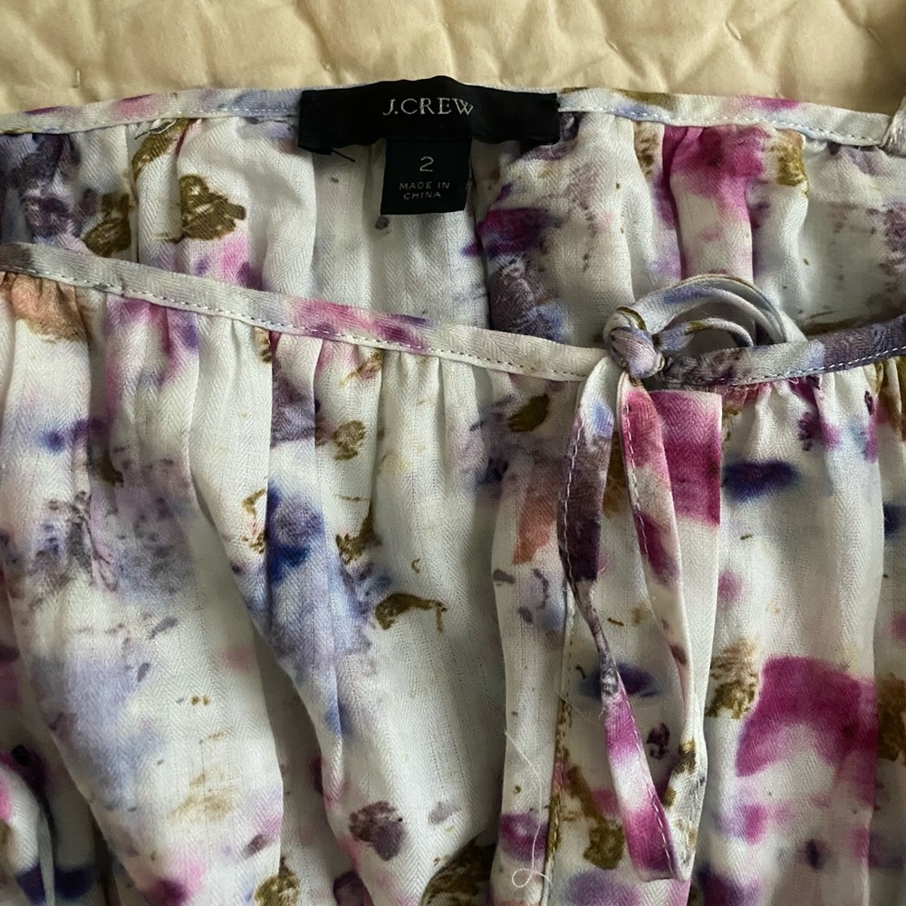 J. Crew Floral long sleeve Blouse - Picture 3 of 5